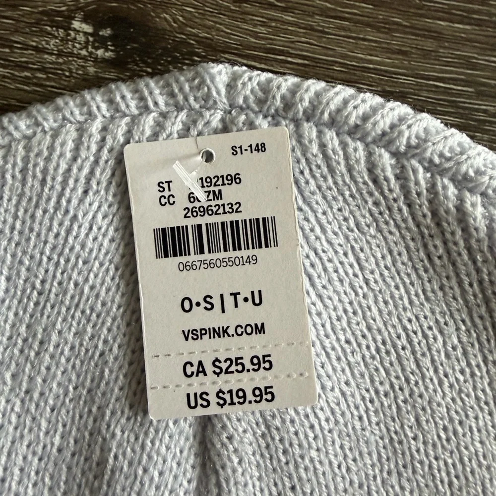 PINK Victoria's Secret Soft White Knit Hat